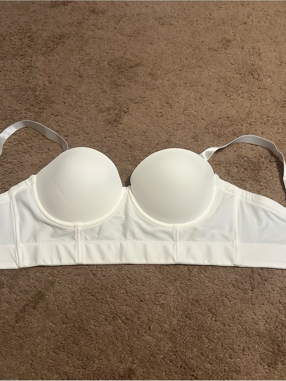 White Strapless Longline Convertible Bra
